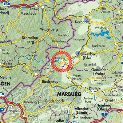 Landkarte Battenberg