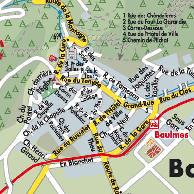 Stadtplan Baulmes