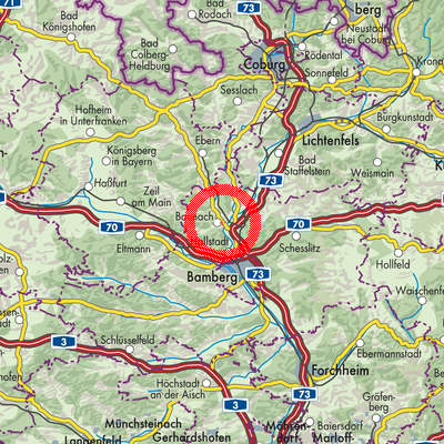 Landkarte Baunach (VGem)