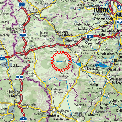 Landkarte Bechhofen