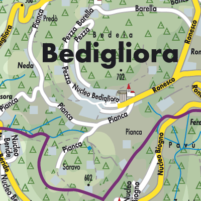 Stadtplan Bedigliora