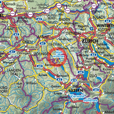 Landkarte Beinwil am See