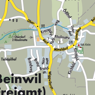 Stadtplan Beinwil (Freiamt)