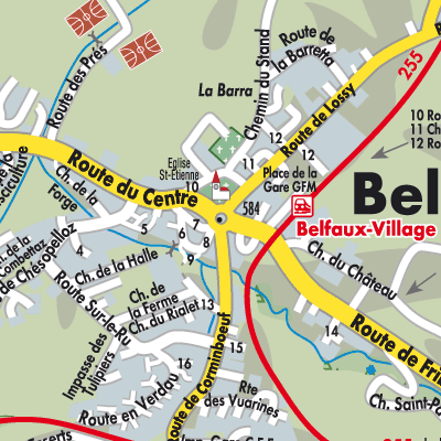 Stadtplan Belfaux