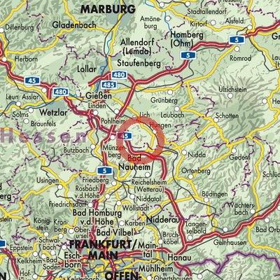 Landkarte Bellersheim
