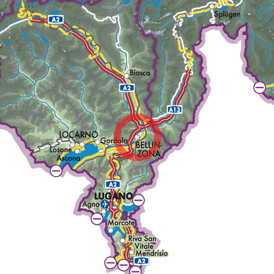 Landkarte Bellinzona