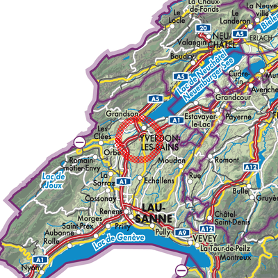 Landkarte Belmont-sur-Yverdon