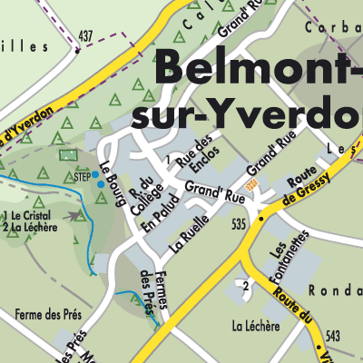 Stadtplan Belmont-sur-Yverdon