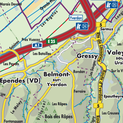 Übersichtsplan Belmont-sur-Yverdon