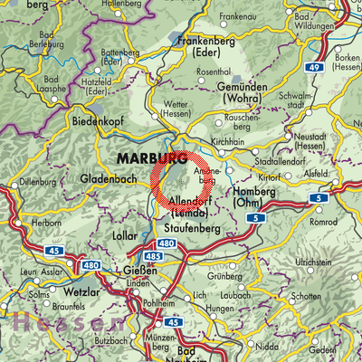 Landkarte Beltershausen-Frauenberg