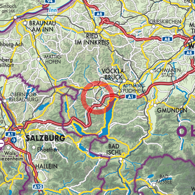 Landkarte Berg im Attergau