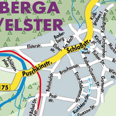 Stadtplan Berga/Elster