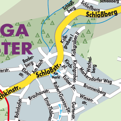 Stadtplan Berga-Wünschendorf