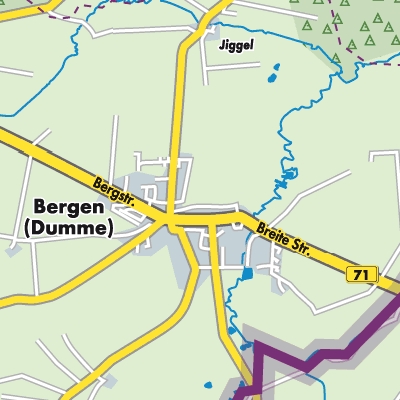 Übersichtsplan Bergen an der Dumme