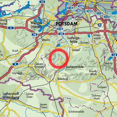 Landkarte Berkenbrück