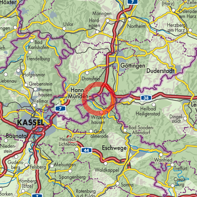 Landkarte Berlepsch-Ellerode-Hübenthal