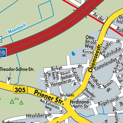 Stadtplan Bernau am Chiemsee