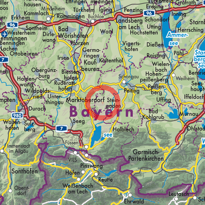 Landkarte Bernbeuren (VGem)