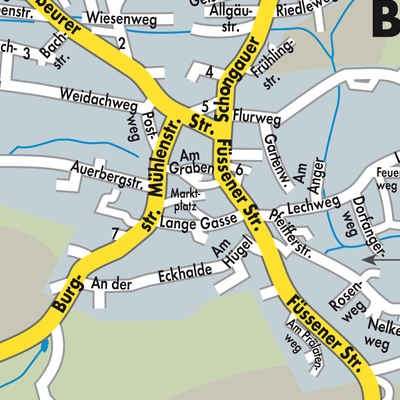 Stadtplan Bernbeuren (VGem)