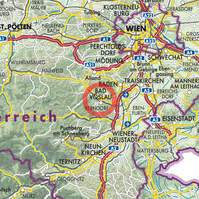 Landkarte Berndorf