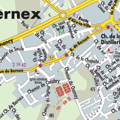 Stadtplan Bernex