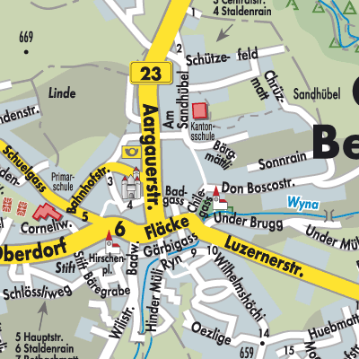 Stadtplan Beromünster