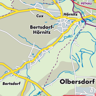 Übersichtsplan Bertsdorf-Hörnitz