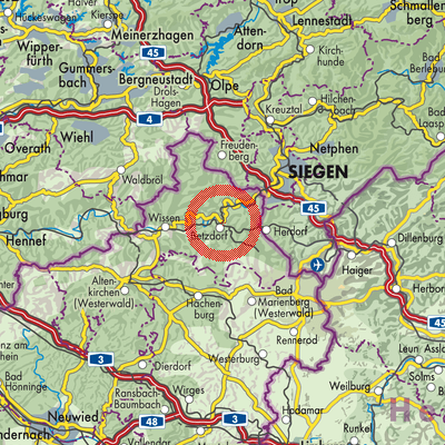 Landkarte Betzdorf-Gebhardshain