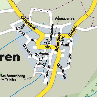 Stadtplan Beuren