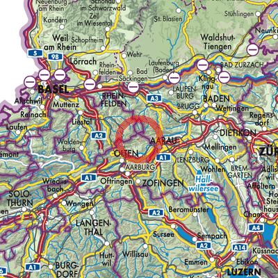 Landkarte Bezirk Gösgen