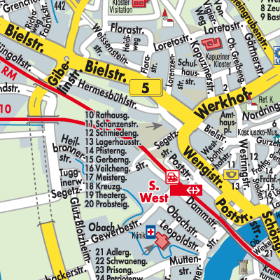Stadtplan Bezirk Solothurn