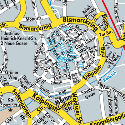 Stadtplan Biberach an der Riß