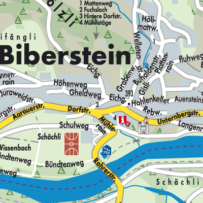 Stadtplan Biberstein