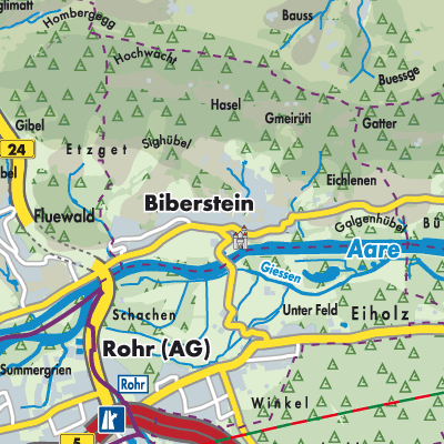 Übersichtsplan Biberstein