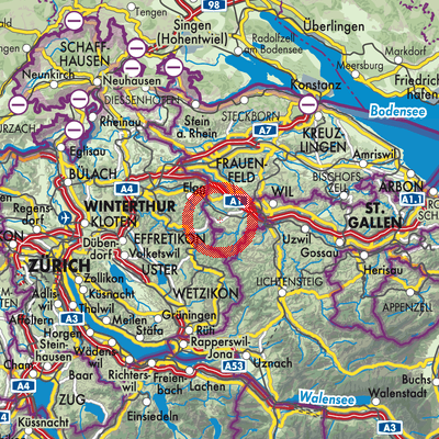 Landkarte Bichelsee-Balterswil