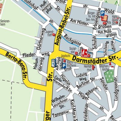 Stadtplan Bickenbach