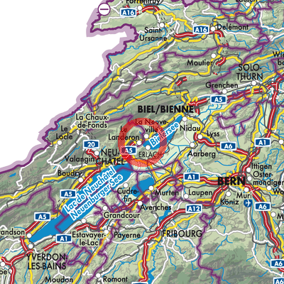 Landkarte Bielersee (NE)