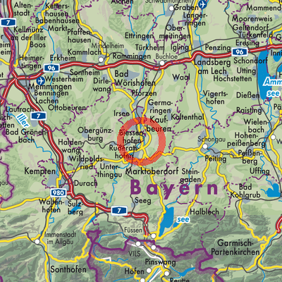 Landkarte Biessenhofen (VGem)