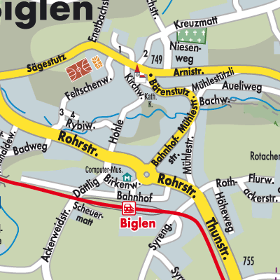 Stadtplan Biglen