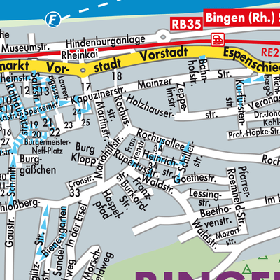 Stadtplan Bingen am Rhein