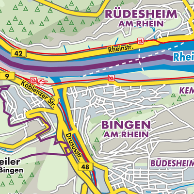 Übersichtsplan Bingen am Rhein