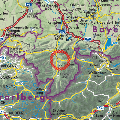 Landkarte Binswangen