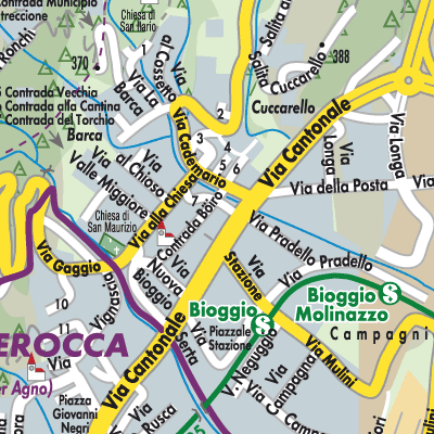 Stadtplan Bioggio