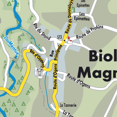Stadtplan Bioley-Magnoux