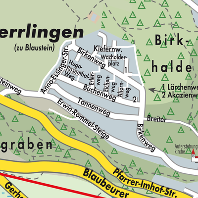 Stadtplan Birkebene