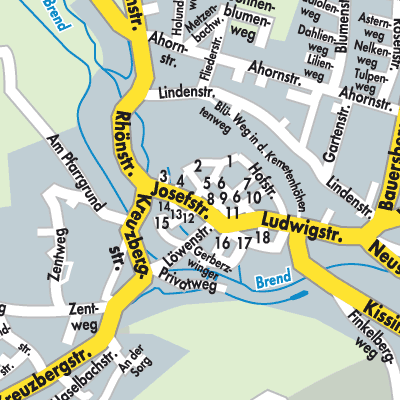 Stadtplan Bischofsheim i.d.Rhön