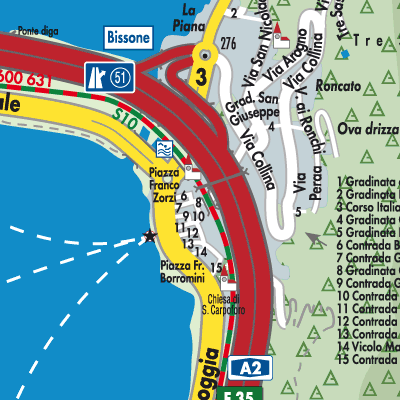 Stadtplan Bissone