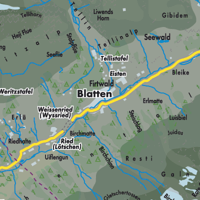 Blatten Stadtpl Ne Und Landkarten Blatten Uebersichtsplan 