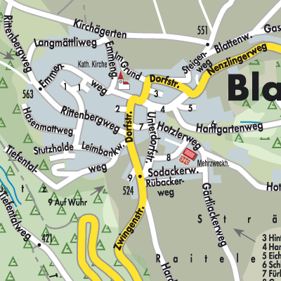 Stadtplan Blauen