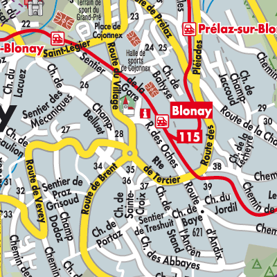 Stadtplan Blonay - Saint-Légier